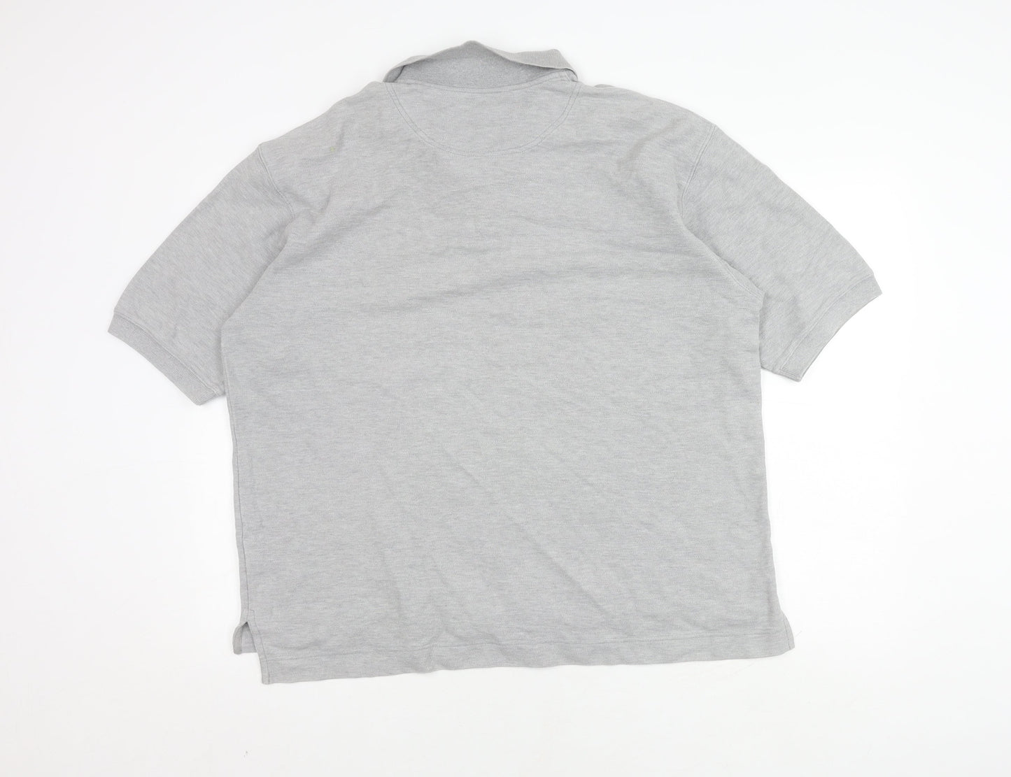 Timberland Men's Grey Polo Shirt L Solid Cotton