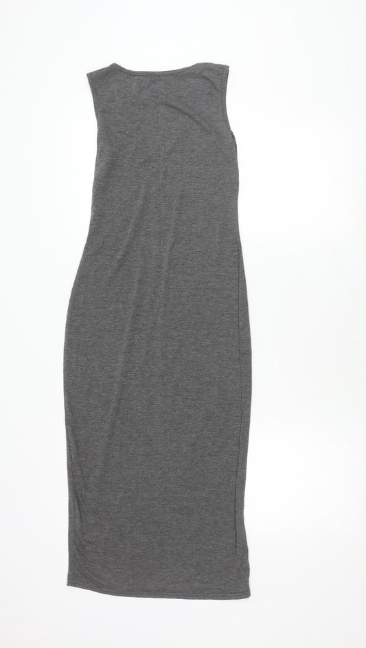 boohoo Women’s Grey Bodycon Midi Dress M