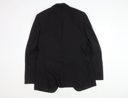Mens UK Size 40 Marks and Spencer Regular Black Suit Tuxedo