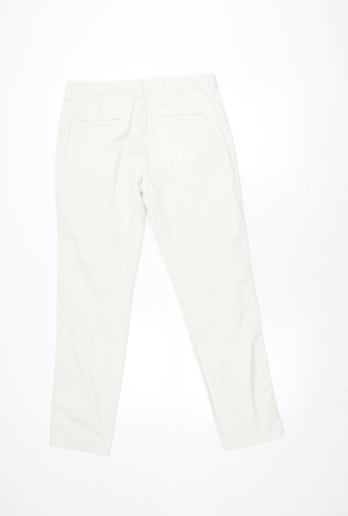 Hush Women's White Trousers Size 8 Cotton Blend