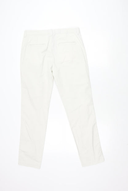 Hush Women's White Trousers Size 8 Cotton Blend