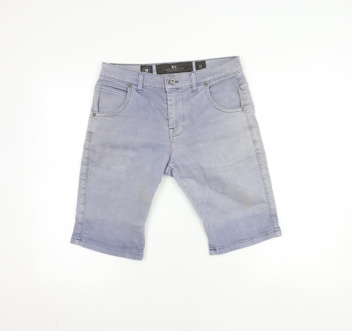 Crosshatch Men's Blue Shorts Size 32 Casual Comfort