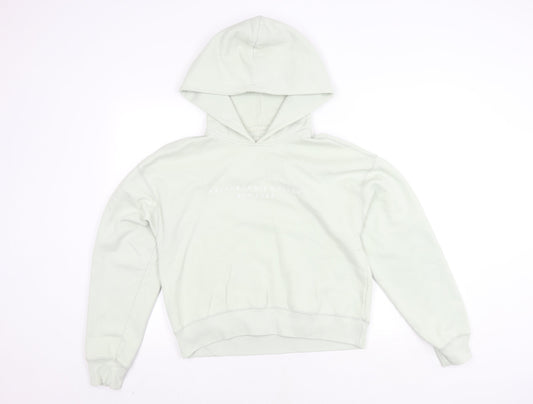 Abercrombie & Fitch Women's White Hoodie S Pullover Logo