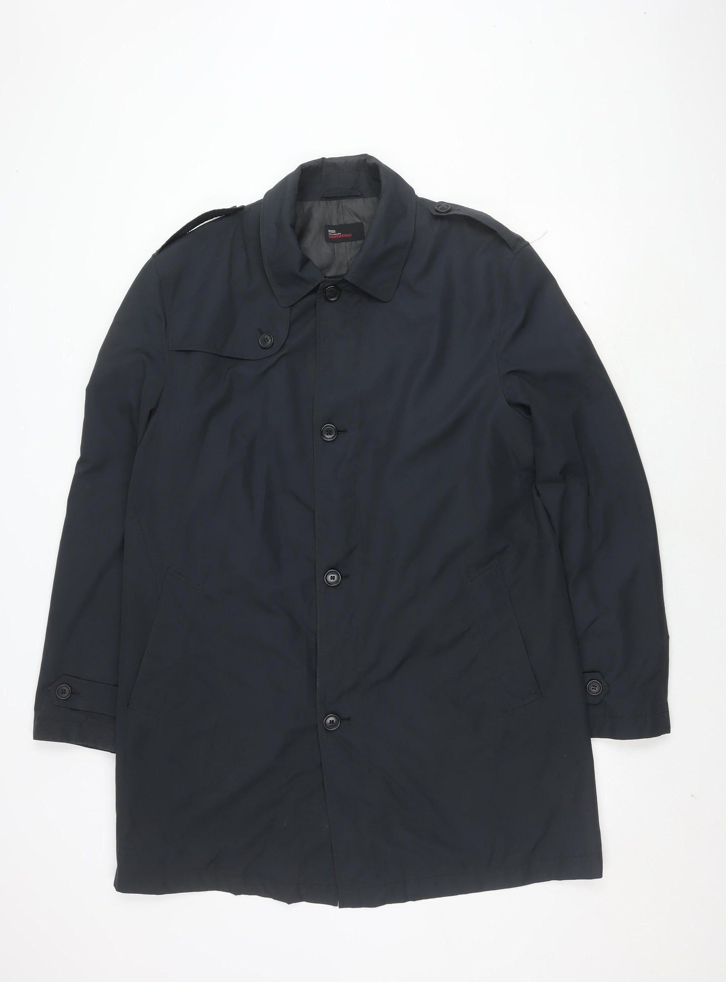 Mens UK Size L Marks and Spencer Blue Overcoat
