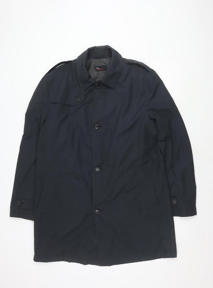 Mens UK Size L Marks and Spencer Blue Overcoat