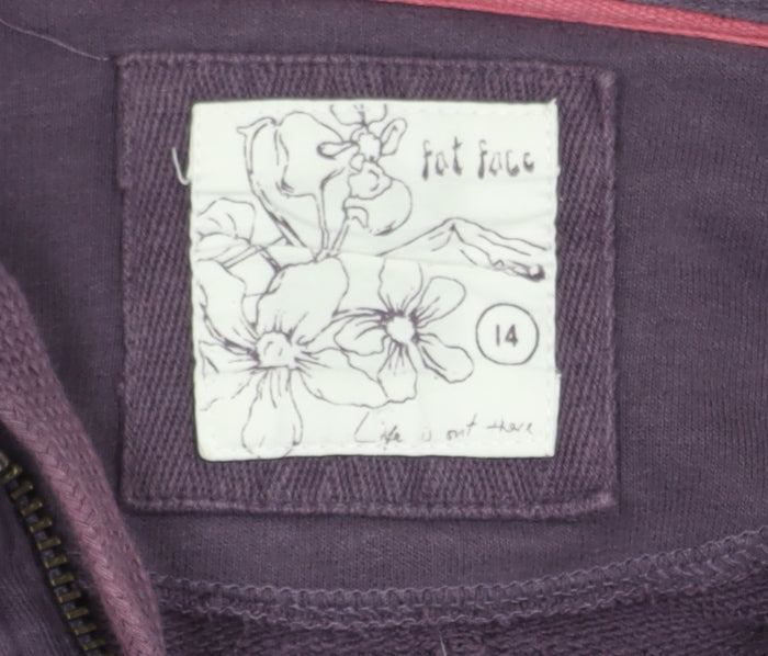 Fat Face Women's Purple Hoodie Jacket Size 14