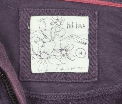 Fat Face Women's Purple Hoodie Jacket Size 14