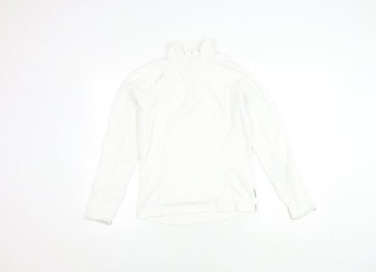 Decathlon Women's White XS 1/2 Zip Fleece Sweatshirt