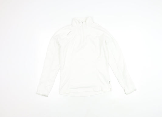 Decathlon Women's White XS 1/2 Zip Fleece Sweatshirt
