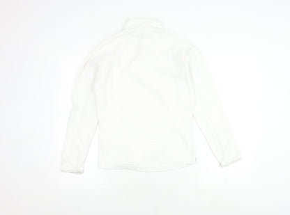 Decathlon Women's White XS 1/2 Zip Fleece Sweatshirt