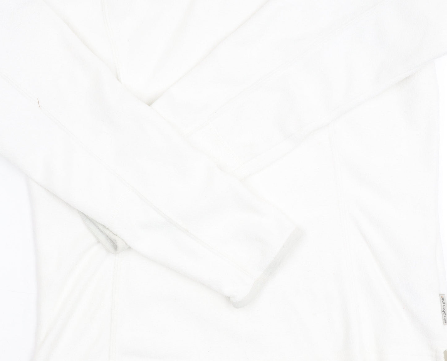 Decathlon Women's White XS 1/2 Zip Fleece Sweatshirt