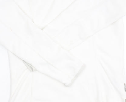 Decathlon Women's White XS 1/2 Zip Fleece Sweatshirt