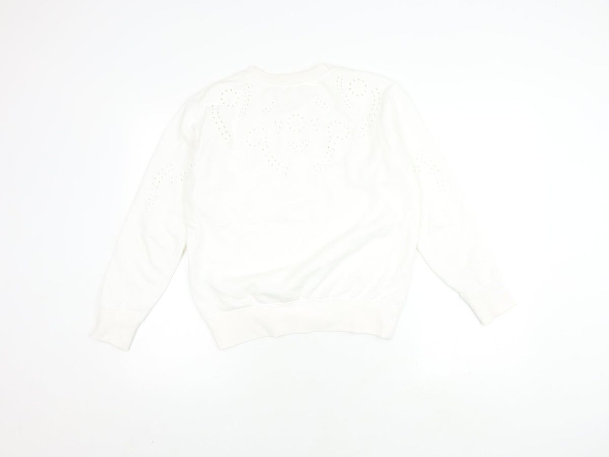 Womens UK Size 12 H&M White Pullover Jumper