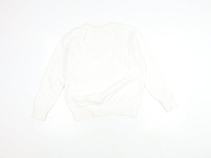 Womens UK Size 12 H&M White Pullover Jumper
