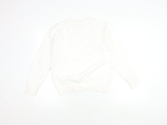 Womens UK Size 12 H&M White Pullover Jumper