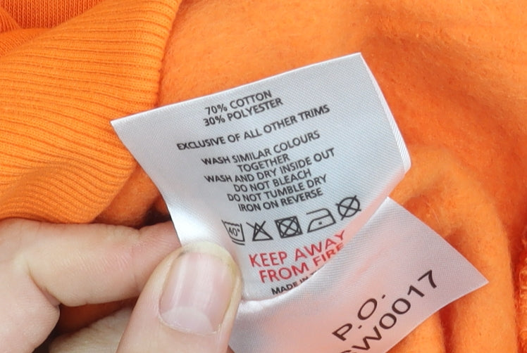 SikSilk Women's Orange Pullover Hoodie Size 4