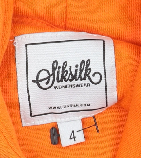 SikSilk Women's Orange Pullover Hoodie Size 4