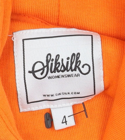 SikSilk Women's Orange Pullover Hoodie Size 4