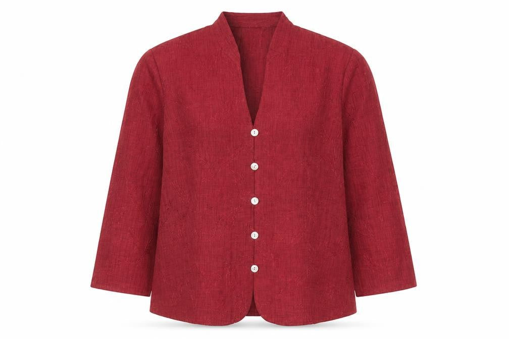 Womens UK Size 10 Eastex Red  Blouse