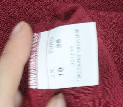 Womens UK Size 10 Eastex Red  Blouse