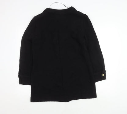 Womens UK Size 2 Zara Black Basic Jacket