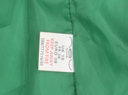 Womens UK Size 10 New Look Green Puffer Jacket