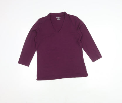 Womens UK Size S Orvis Purple Basic T-Shirt