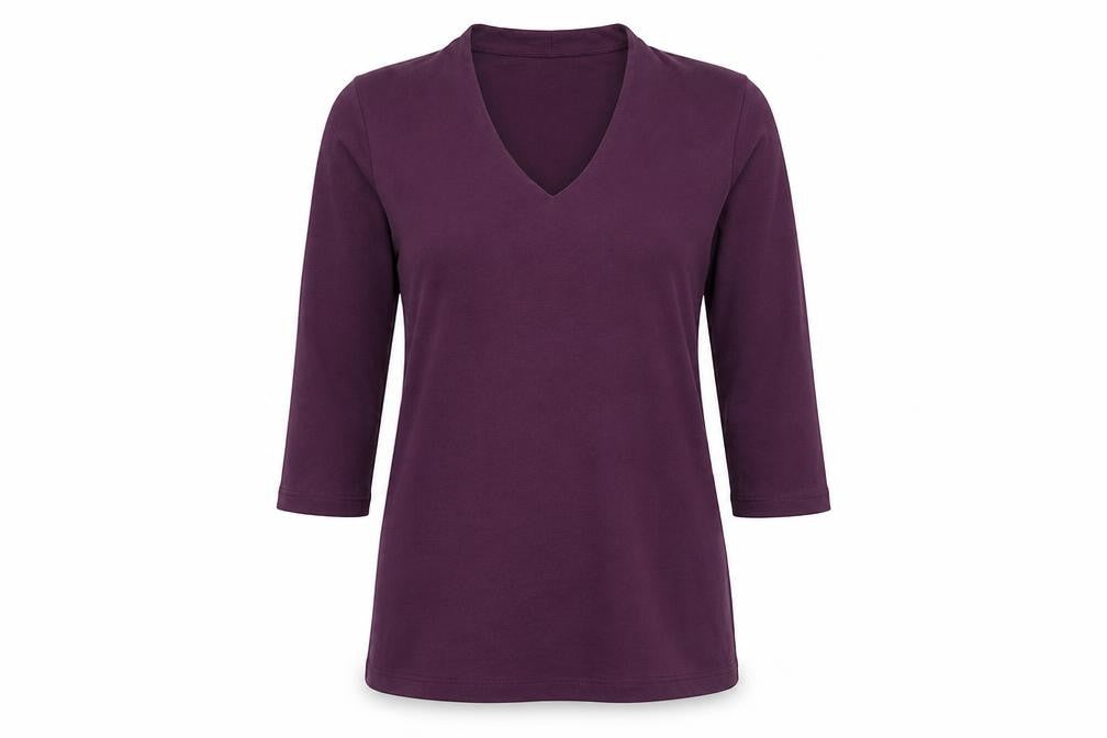 Womens UK Size S Orvis Purple Basic T-Shirt