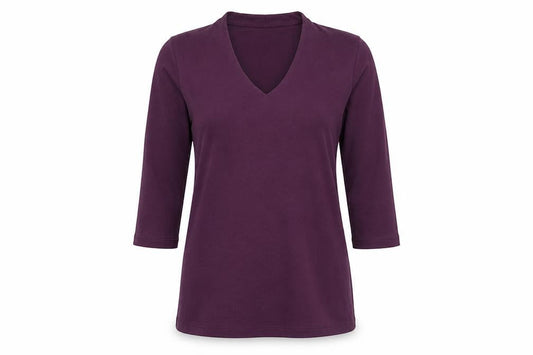 Womens UK Size S Orvis Purple Basic T-Shirt