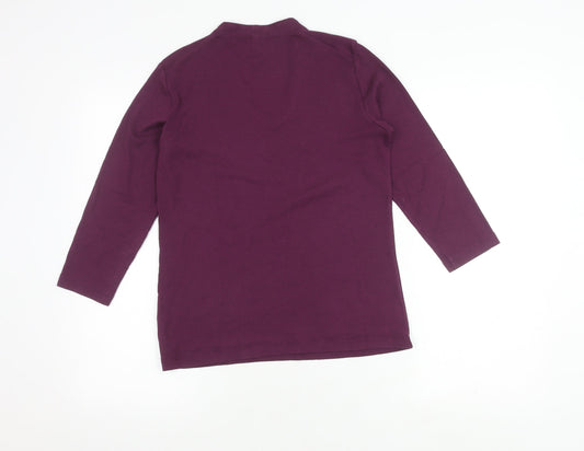 Orvis Women's Purple V-Neck Perfect Tee Size S
