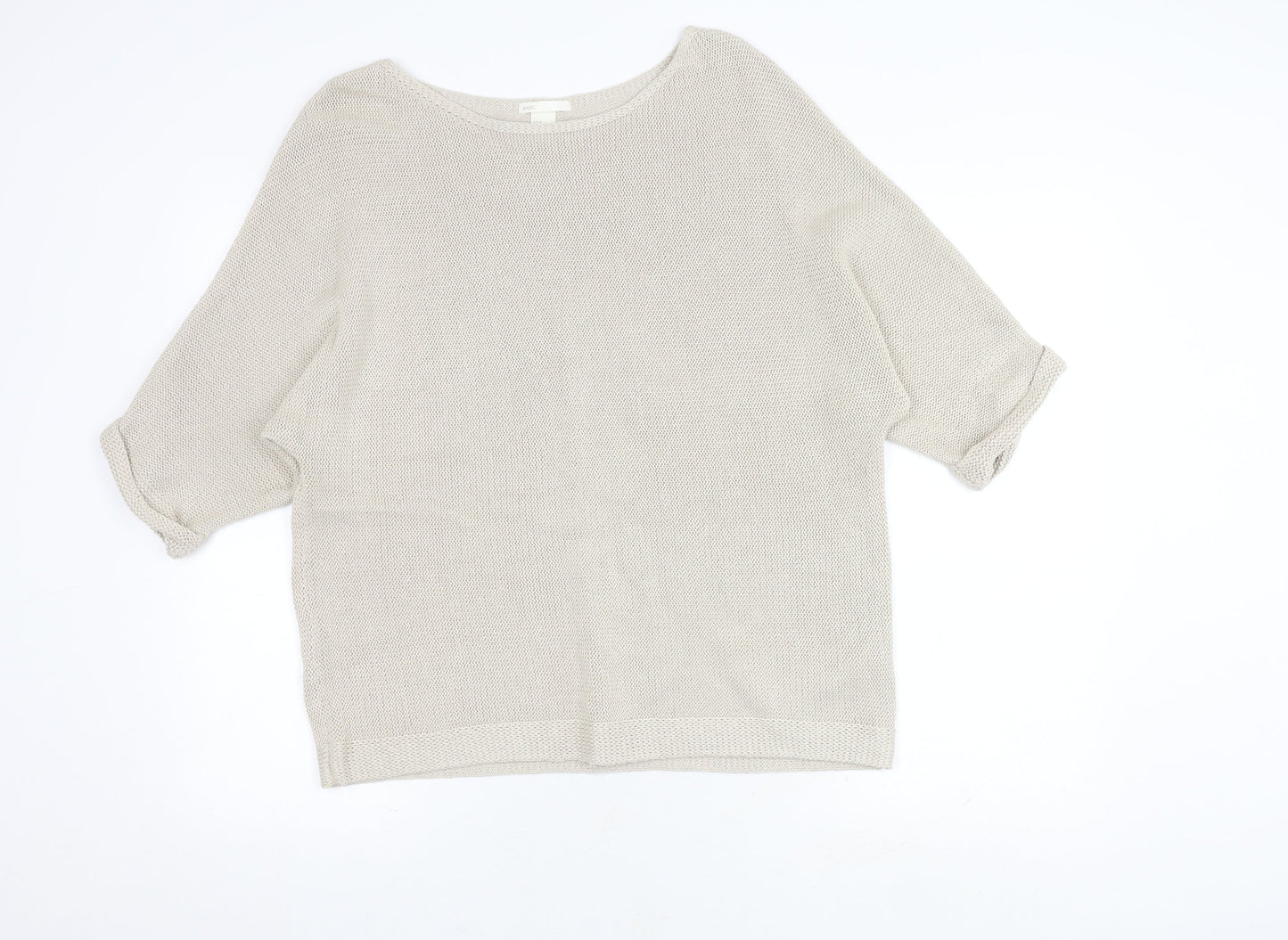 Womens UK Size M H&M Beige Pullover Jumper