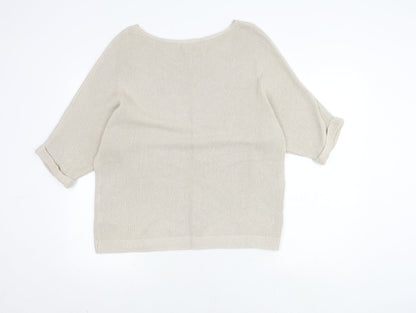 Womens UK Size M H&M Beige Pullover Jumper