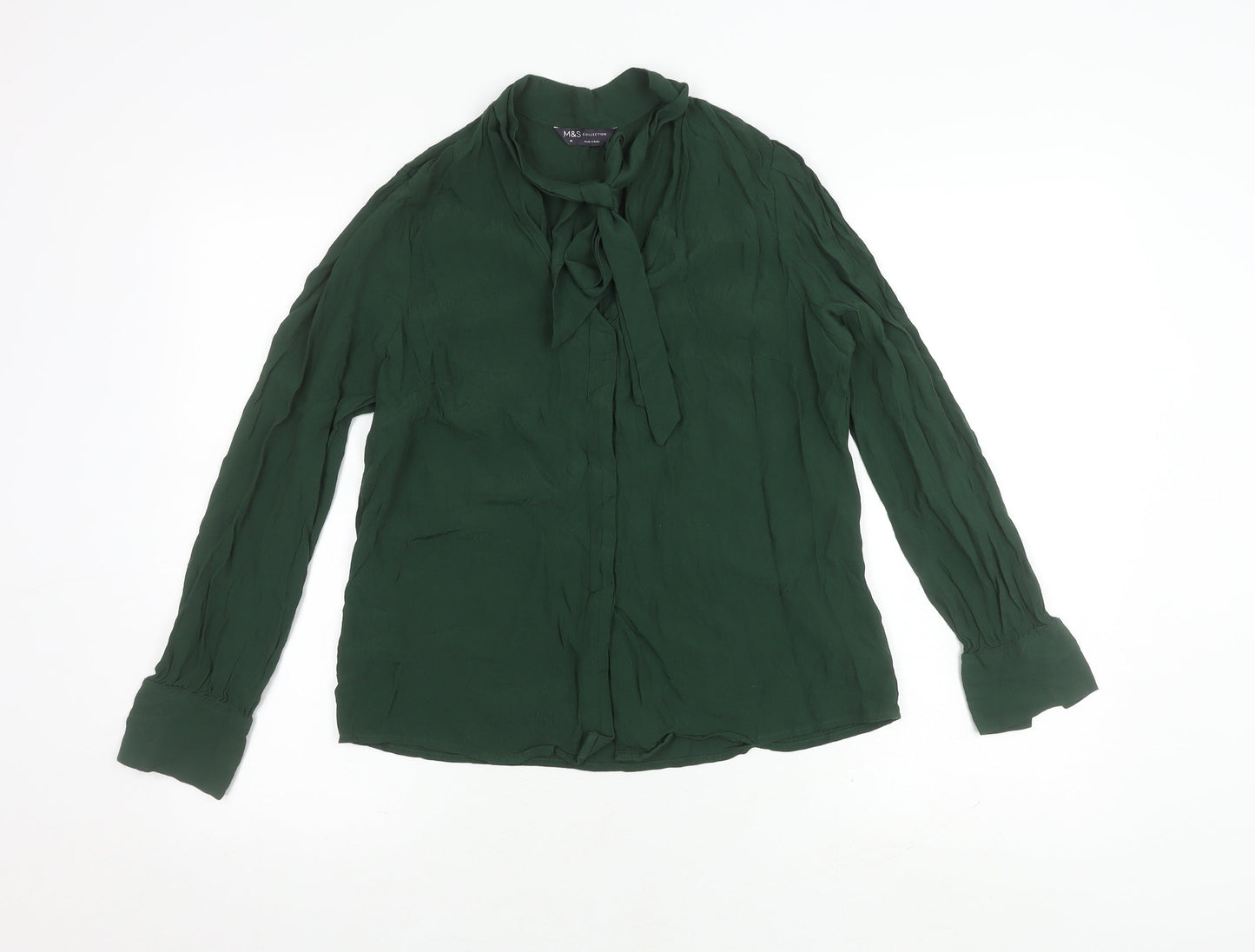 Womens UK Size 10 Marks and Spencer Green  Blouse