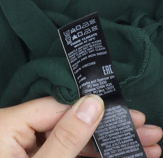 Womens UK Size 10 Marks and Spencer Green  Blouse