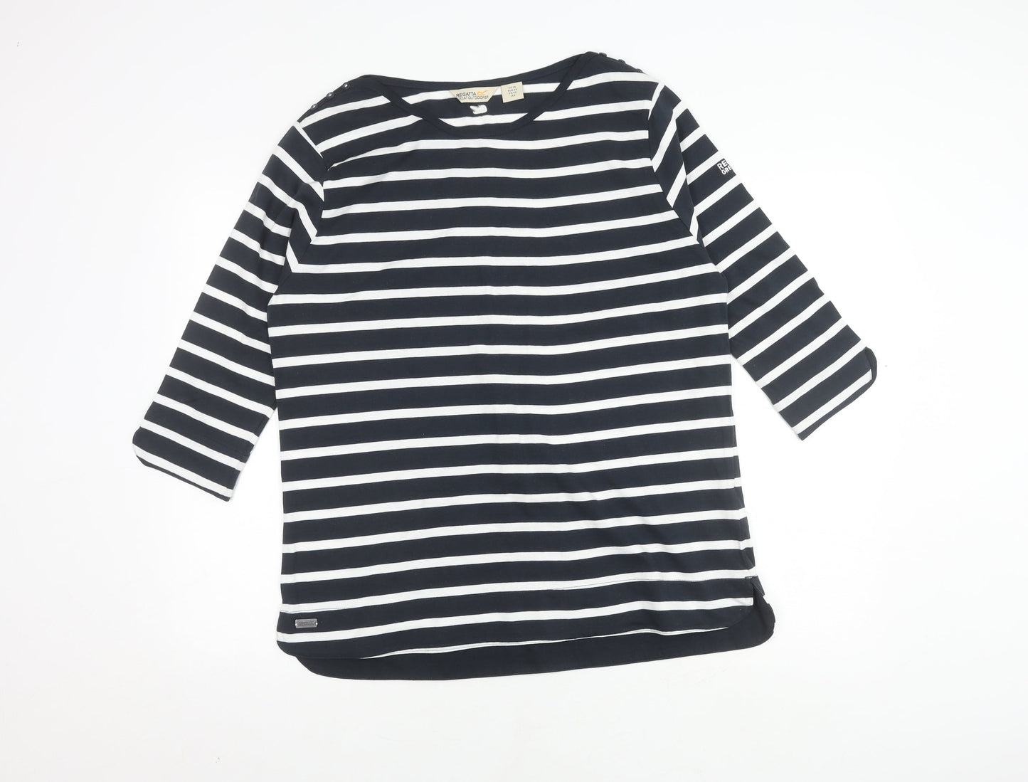 Womens UK Size 18 Regatta Great Outdoors Black Basic T-Shirt