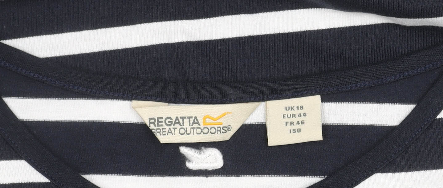 Womens UK Size 18 Regatta Great Outdoors Black Basic T-Shirt