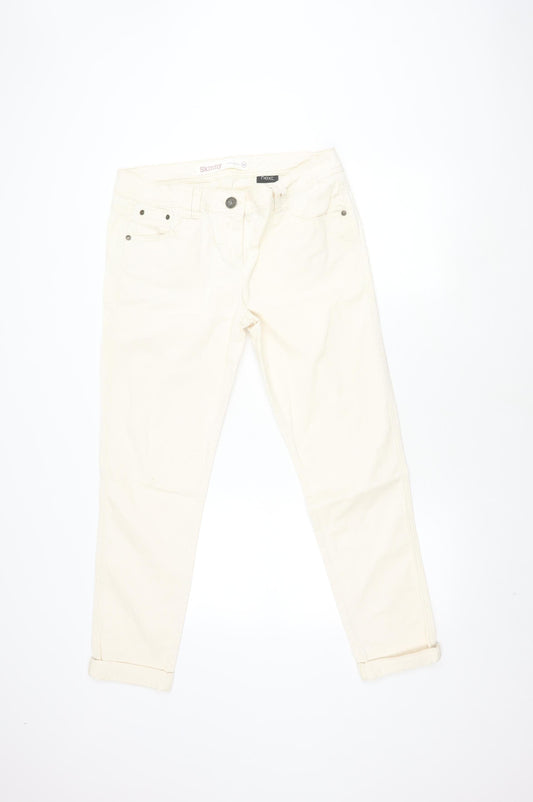 Womens UK Size 14 NEXT Regular Fit  Ivory Trousers