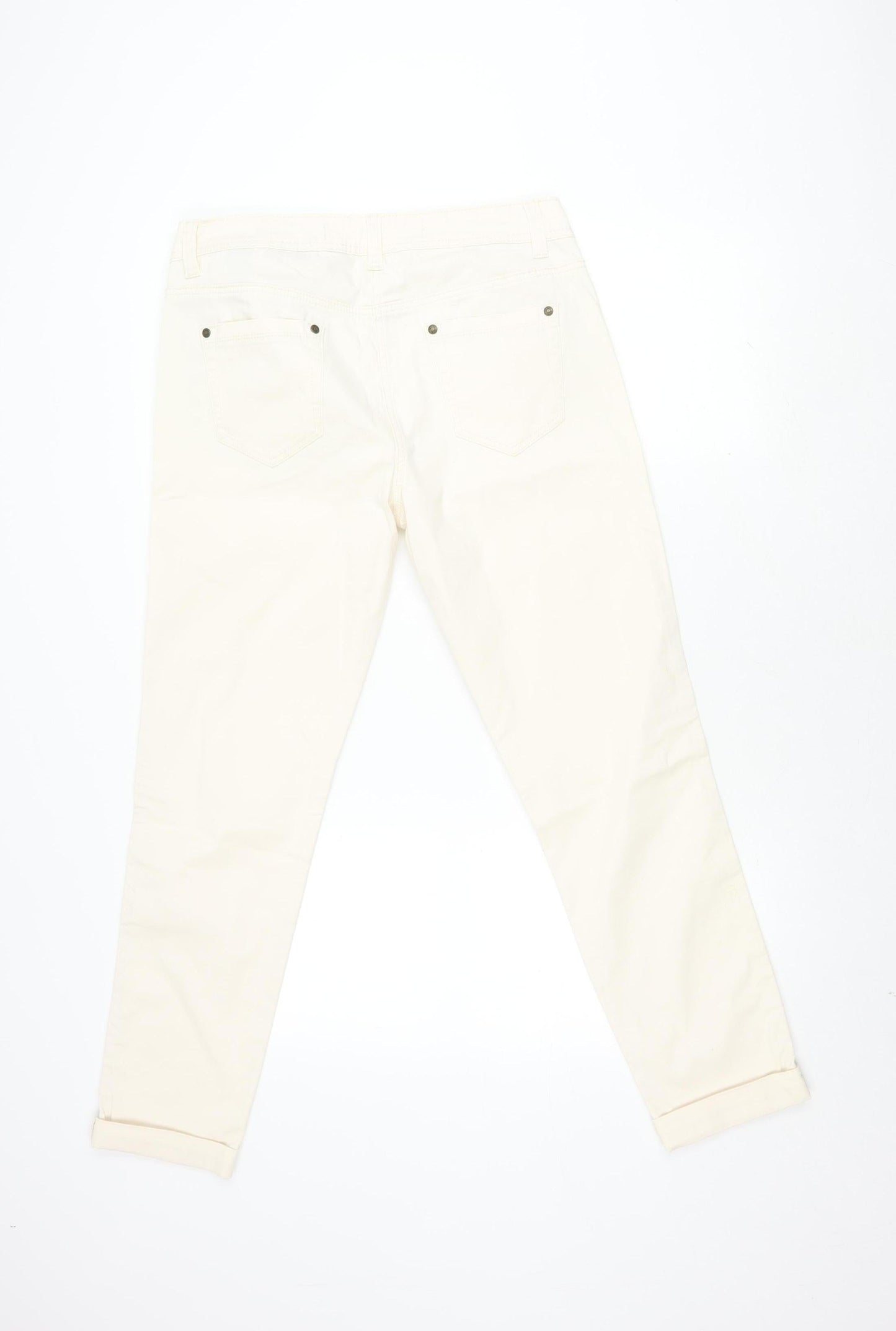 Womens UK Size 14 NEXT Regular Fit  Ivory Trousers