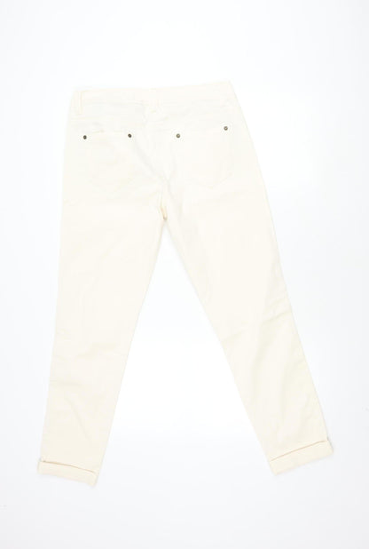 Womens UK Size 14 NEXT Regular Fit  Ivory Trousers