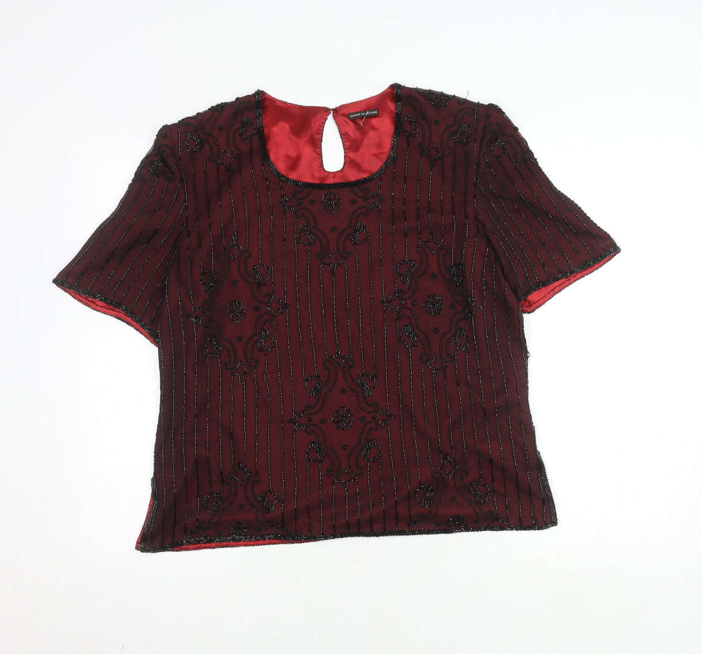Womens UK Size L House of Fraser Red  Blouse