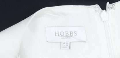 Hobbs Women's Black & White Sheath Dress - Size 10
