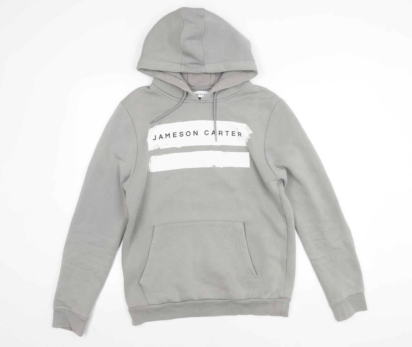 Mens UK Size M Jameson Carter Grey Pullover Hoodie