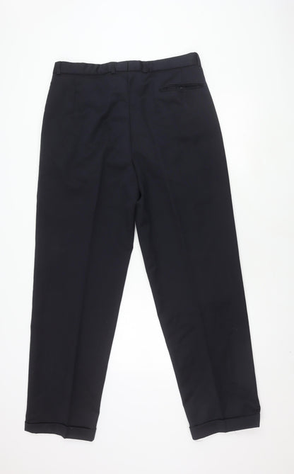 Mens UK Size 36L Burton  Dress Pants Black Trousers