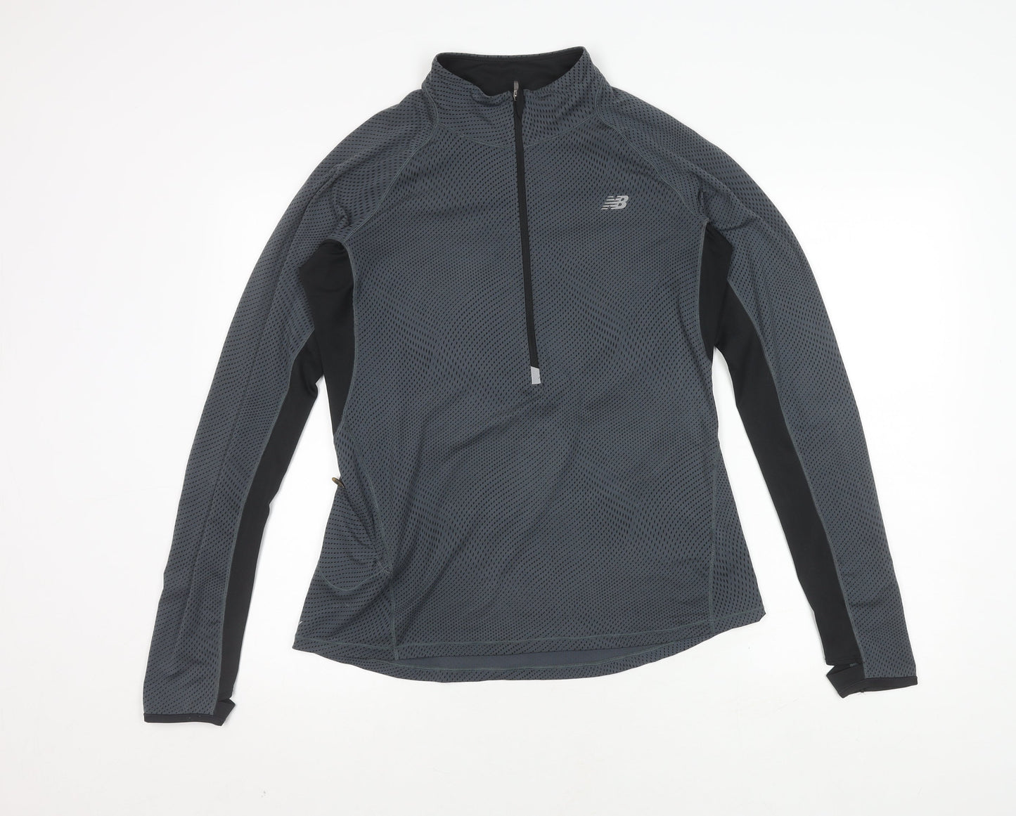 New Balance Men's Black Running Top L Reflective