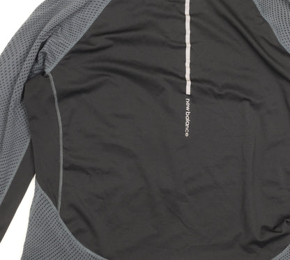 New Balance Men's Black Running Top L Reflective