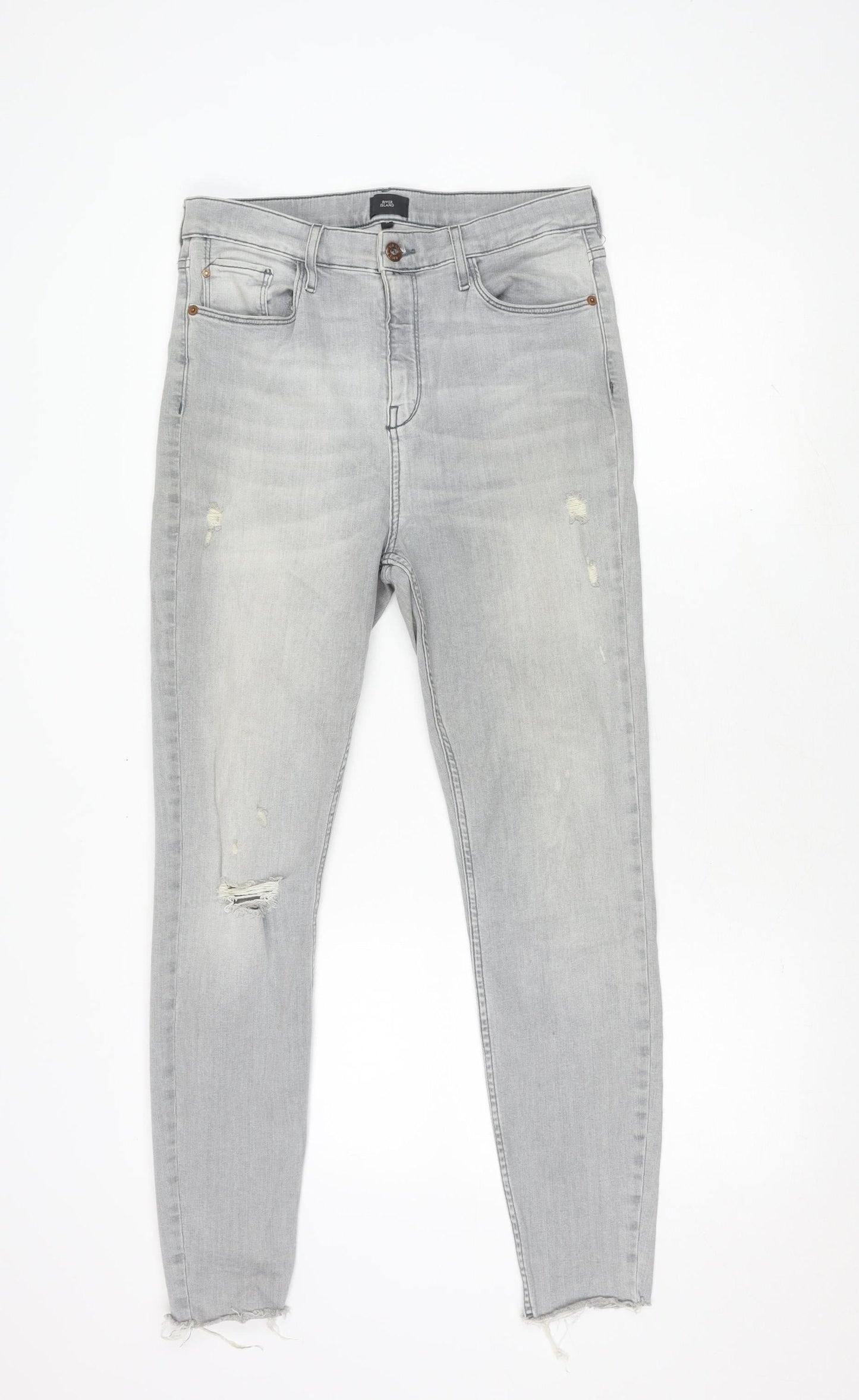 River Island Women's Grey Skinny Jeans Size 14