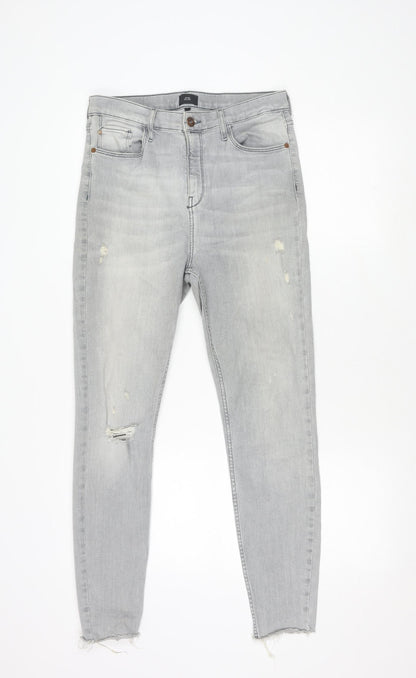 River Island Women's Grey Skinny Jeans Size 14