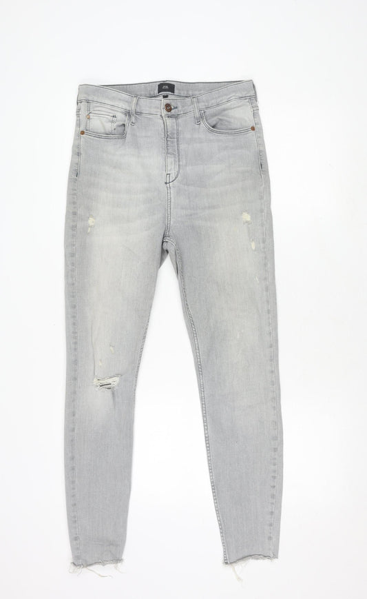 River Island Women's Grey Skinny Jeans Size 14