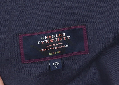 Mens UK Size 40 Charles Tyrwhitt Regular Blue Suit Jacket