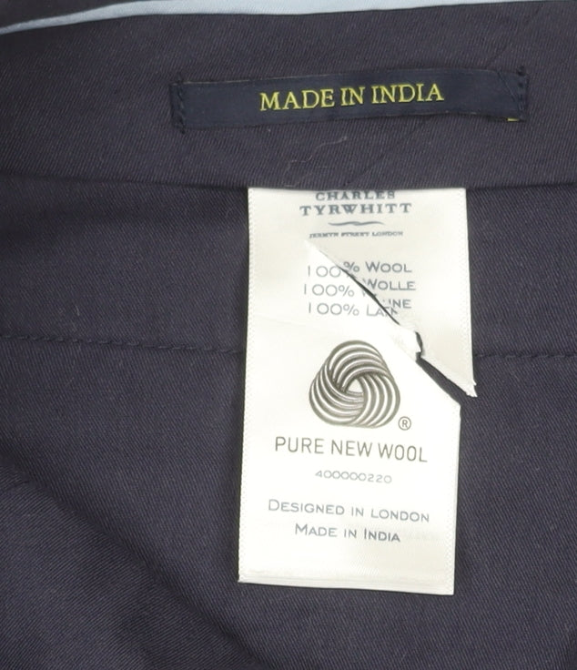 Mens UK Size 40 Charles Tyrwhitt Regular Blue Suit Jacket